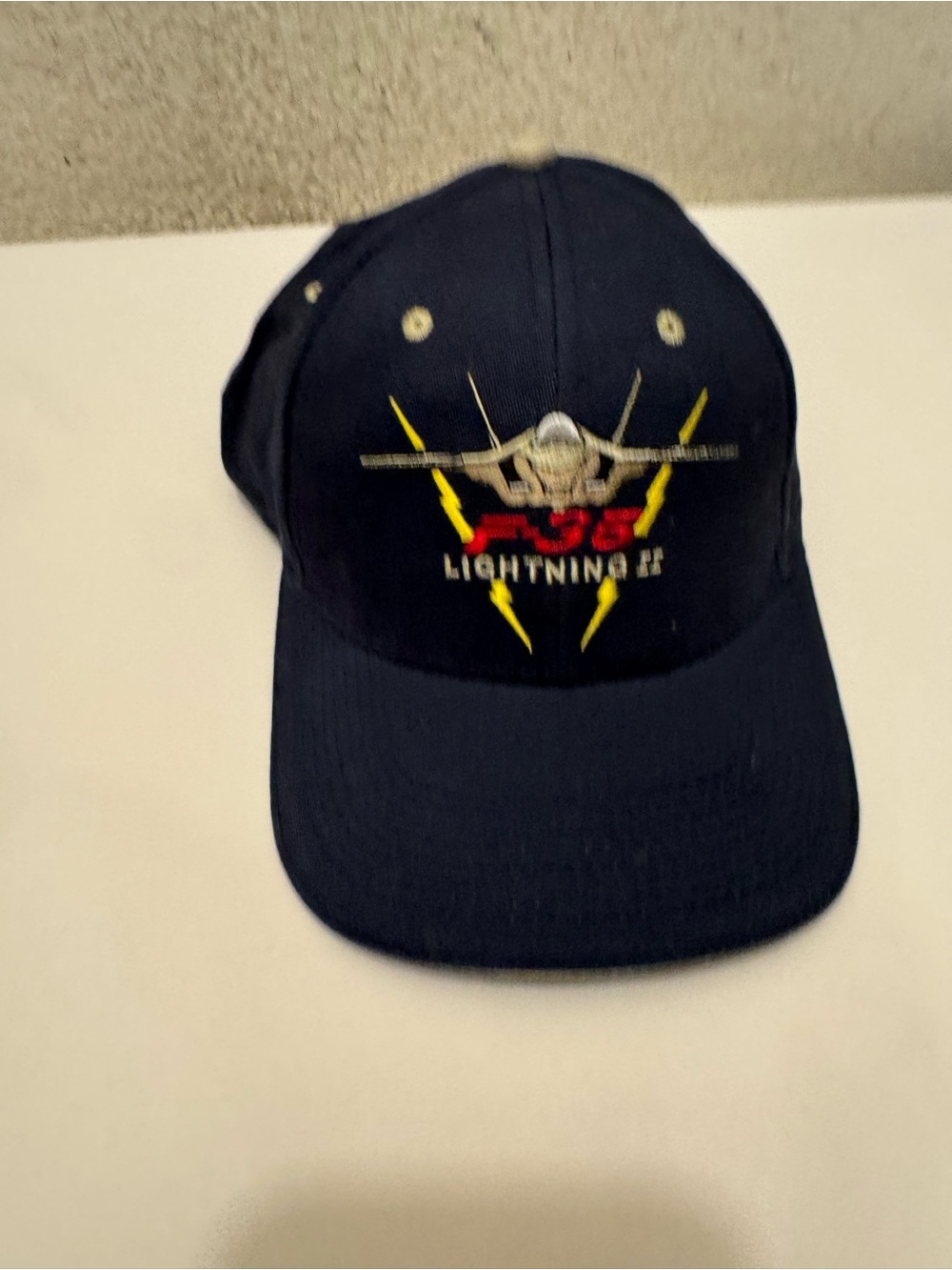 F-35 Lightning II Embroidered Navy Baseball Cap - Picture 2 of 5